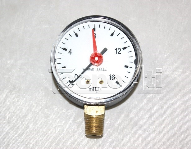 IDROMETRO D63 SCALA 16 MH2O ATTACCO RADIALE 1/4""GAS