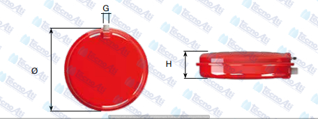 VASO ESPANSIONE LT07 CP387 D387 ATTACCO 3/4"" VALVOLA 0°