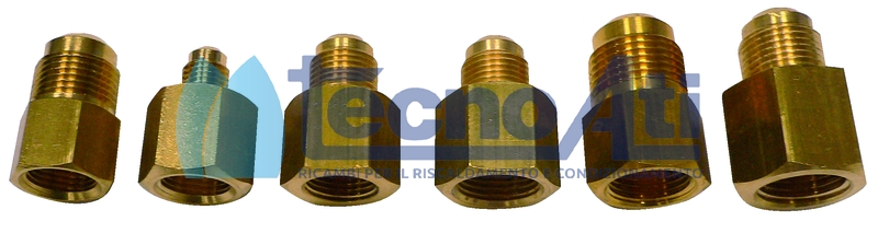 RACCORDO DIRITTO IN OTTONE M 3/8" F1/2"