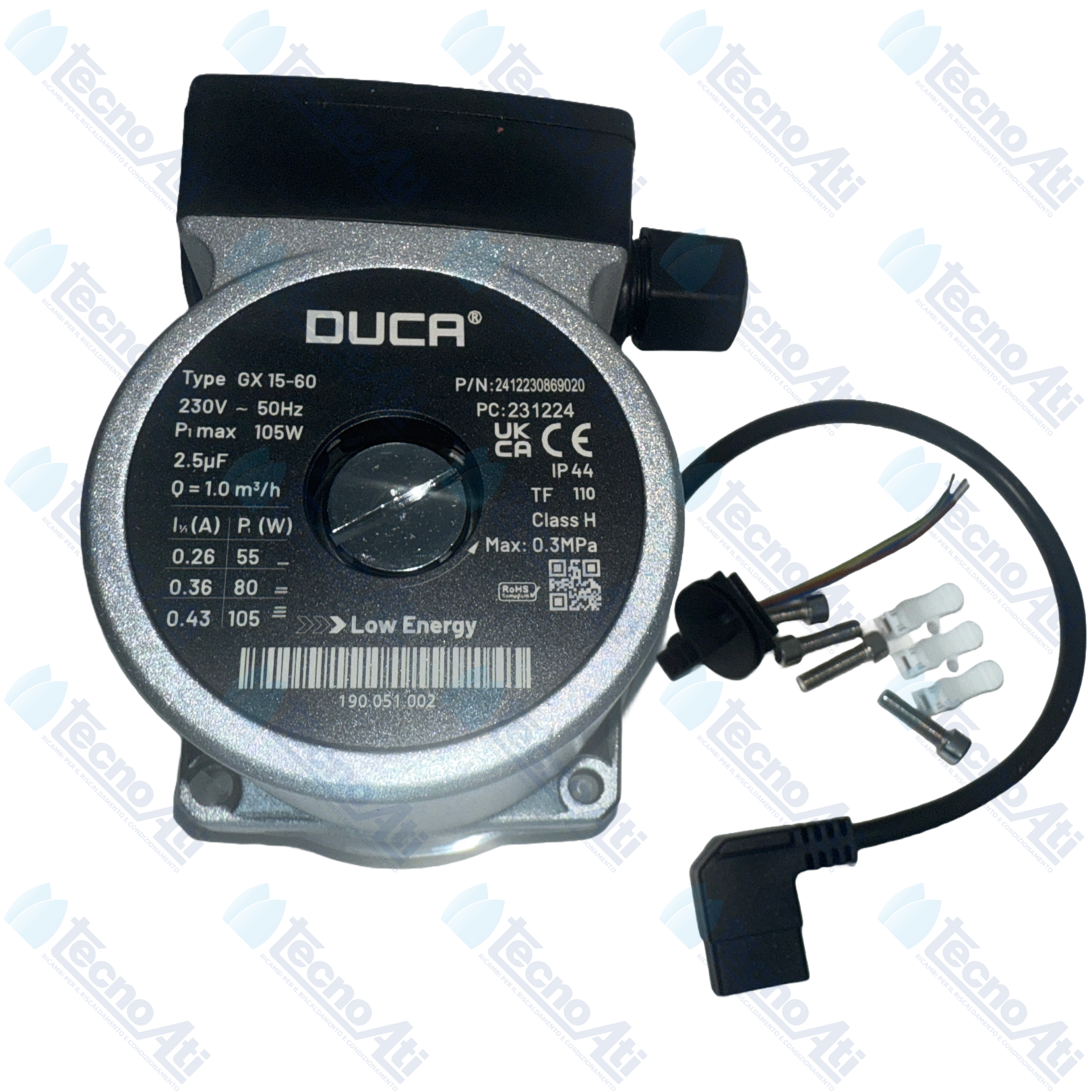MOTORE CIRCOLATORE COMPATIBILE GRUNDFOS 15/60